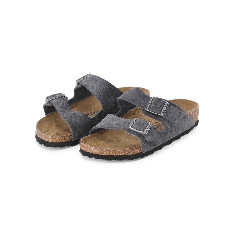 Sandalen aus Veloursleder 40 / Anthrazit