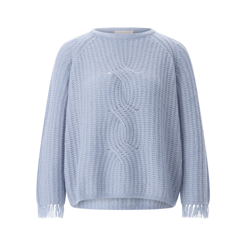 Pullover aus Kaschmir & Baumwolle 44 / Hellblau