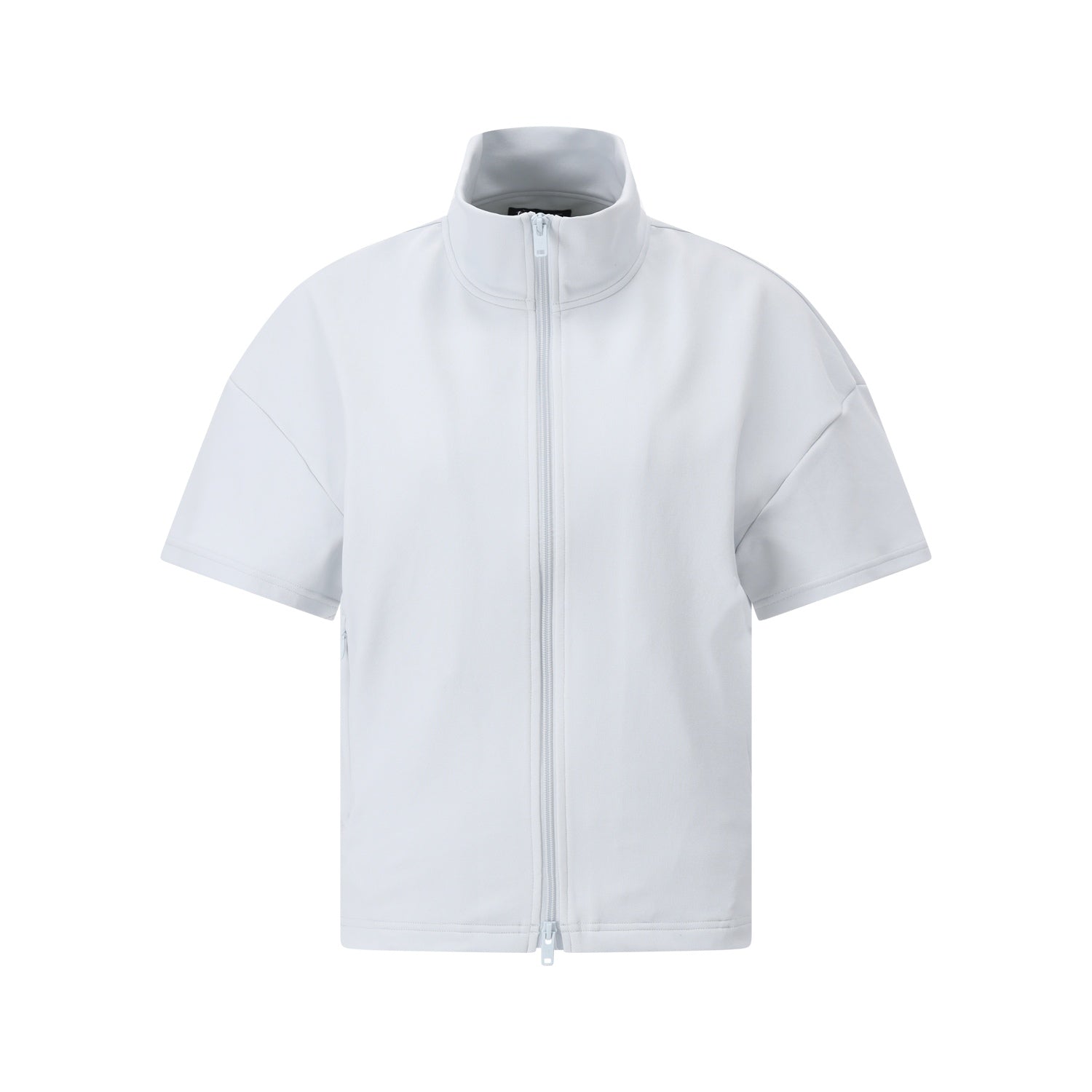 Kurzarm-Jacke mit Mesh-Detail L / Hellblau