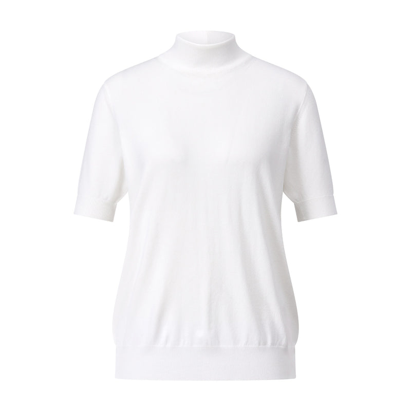 Riani Kurzarm-Pullover mit Stehkragen Damen