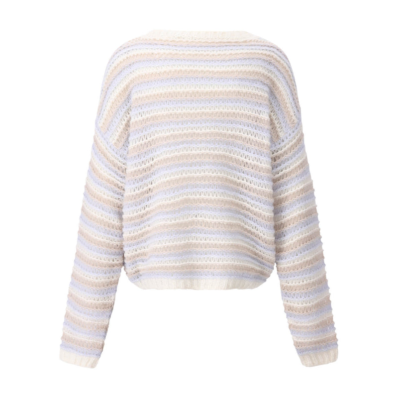 Riani Gestreifter Strickpullover aus Wollmix Damen