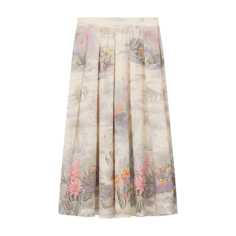 Midirock aus Baumwolle 44 / Multicolor