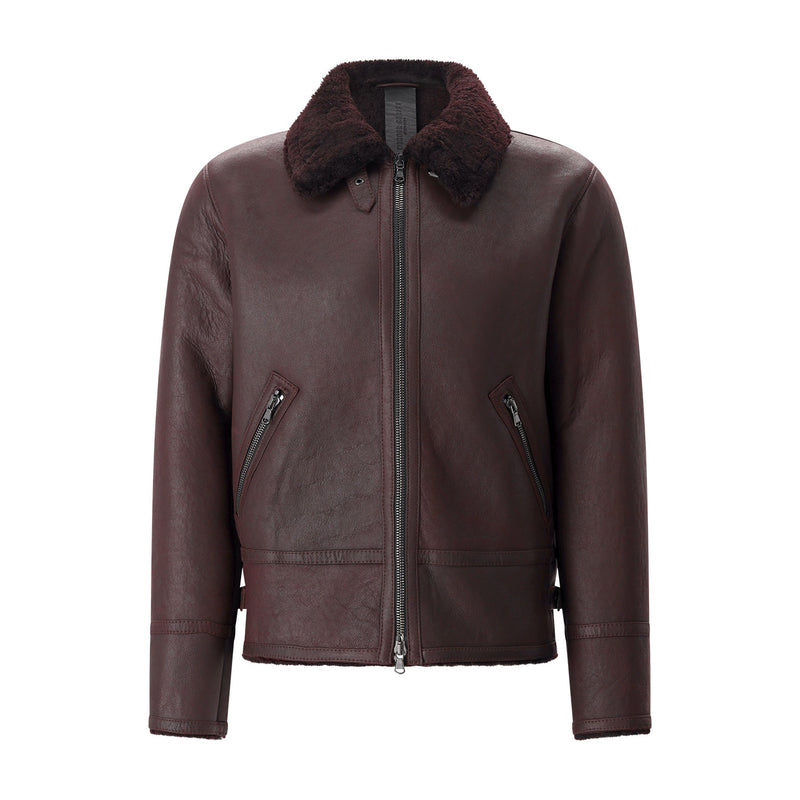 Lederjacke Alim 56 / Dunkelrot