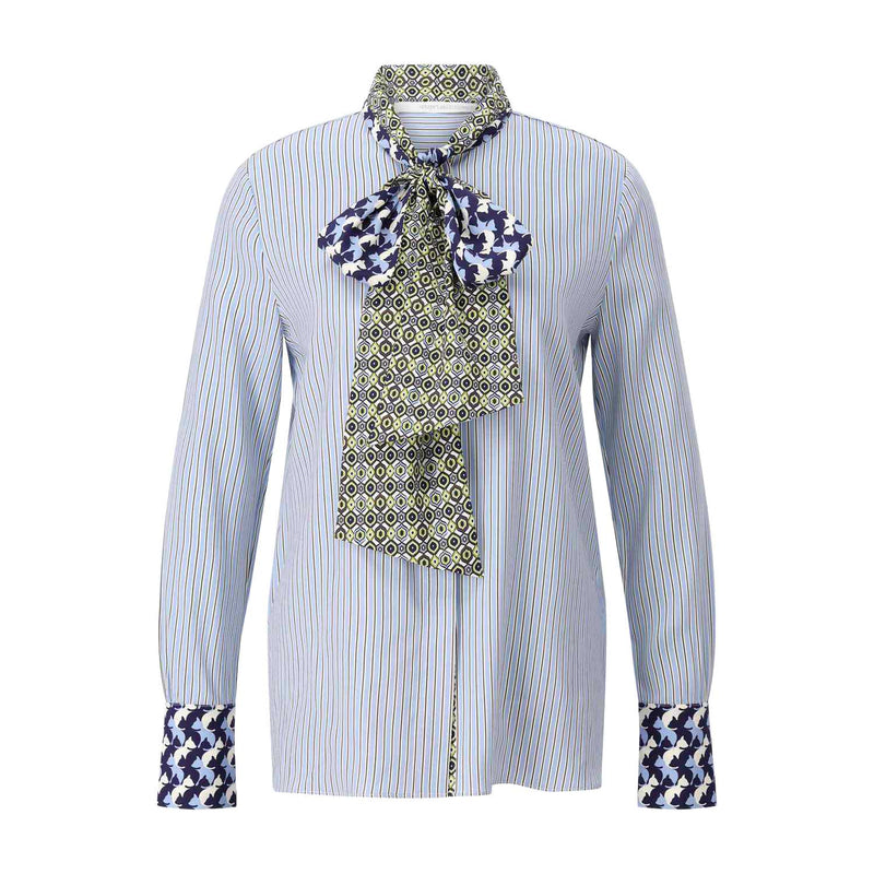 Herzen's Angelegenheit Gestreifte Bluse mit Schluppe Damen