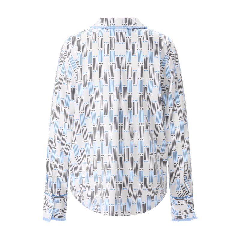 Herzen's Angelegenheit Seidenbluse mit Muster Damen