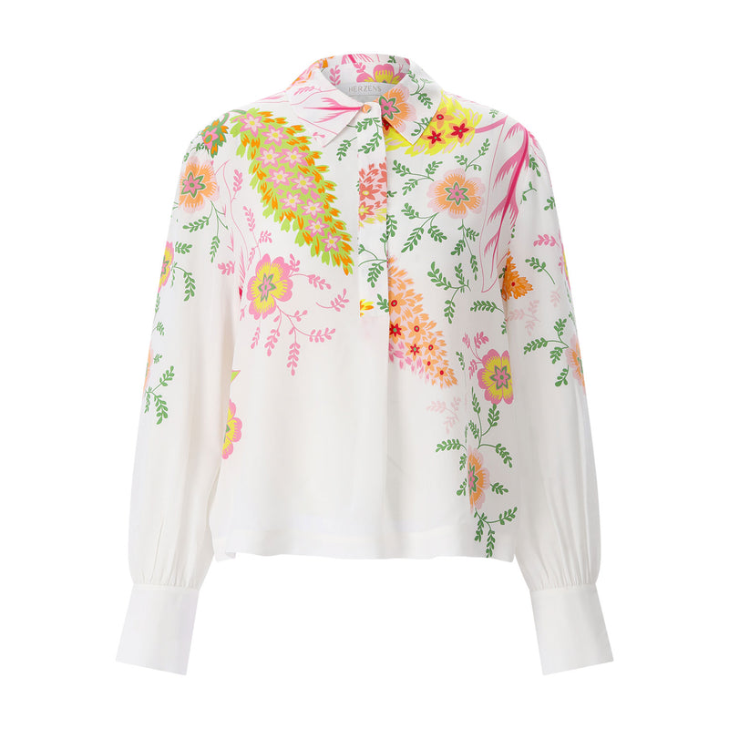 Herzen's Angelegenheit Seidenbluse mit Blumenmuster Damen