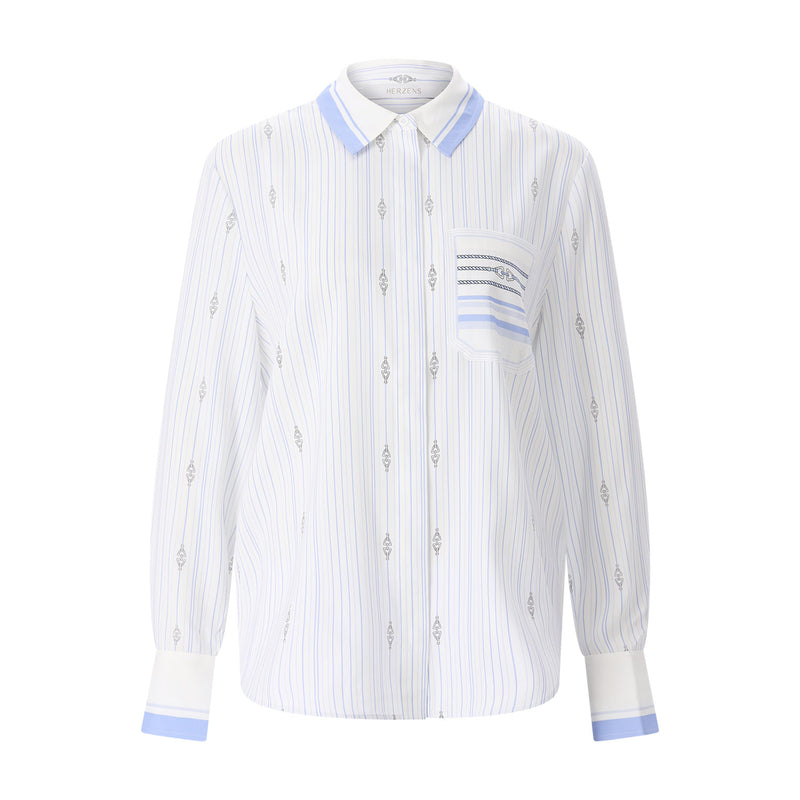 Herzen's Angelegenheit Seidenbluse mit Streifenmuster Damen