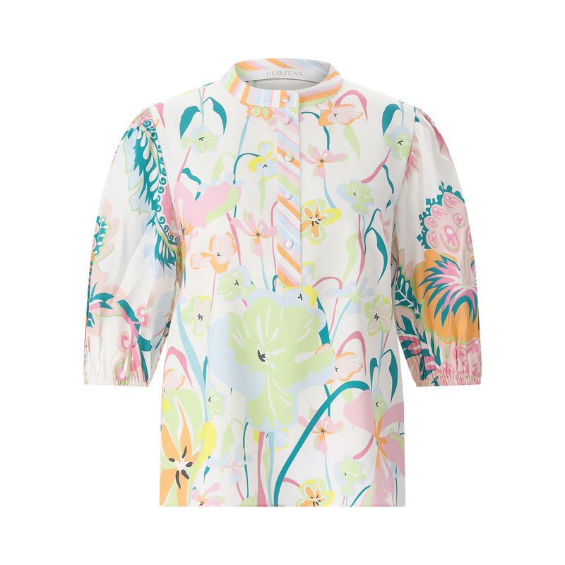 Herzen's Angelegenheit Kurzarmbluse aus Seide Damen