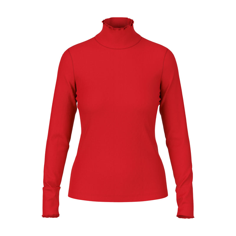 Marc Cain Langarmshirt mit doppeltem Stehkragen Damen