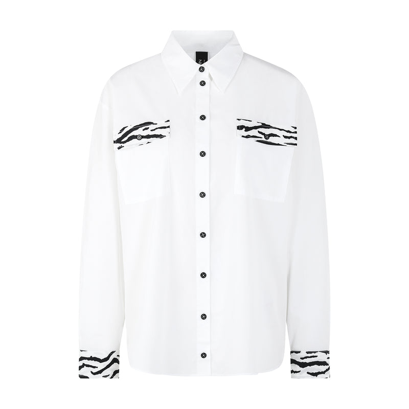 Marc Cain Bluse mit Animalprint Details Damen