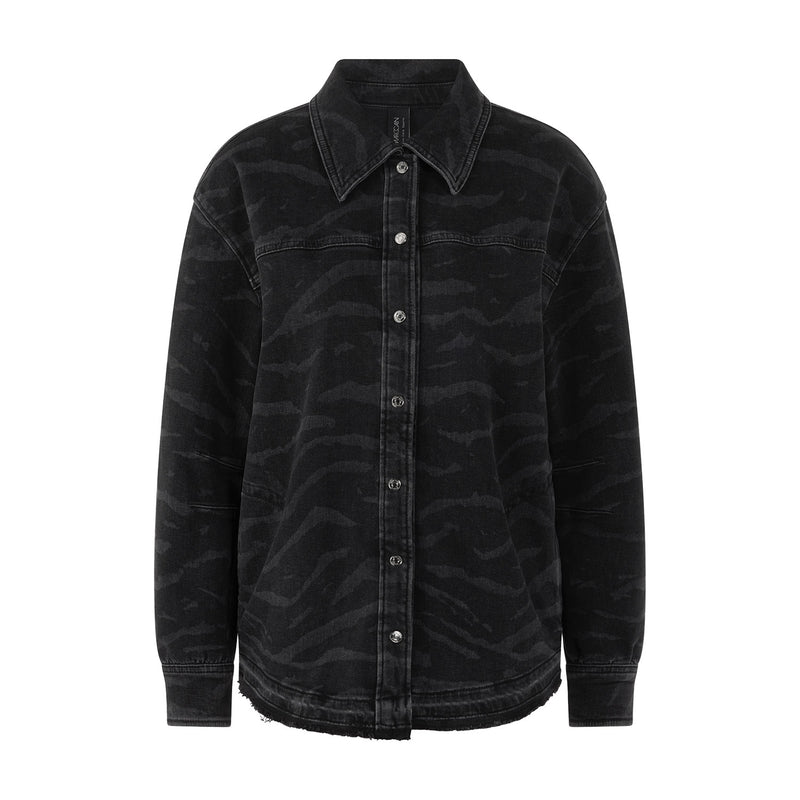 Marc Cain Denim Bluse mit Animalprint Damen