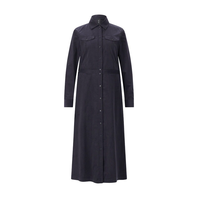 Maxikleid aus Cord 44 / Navy