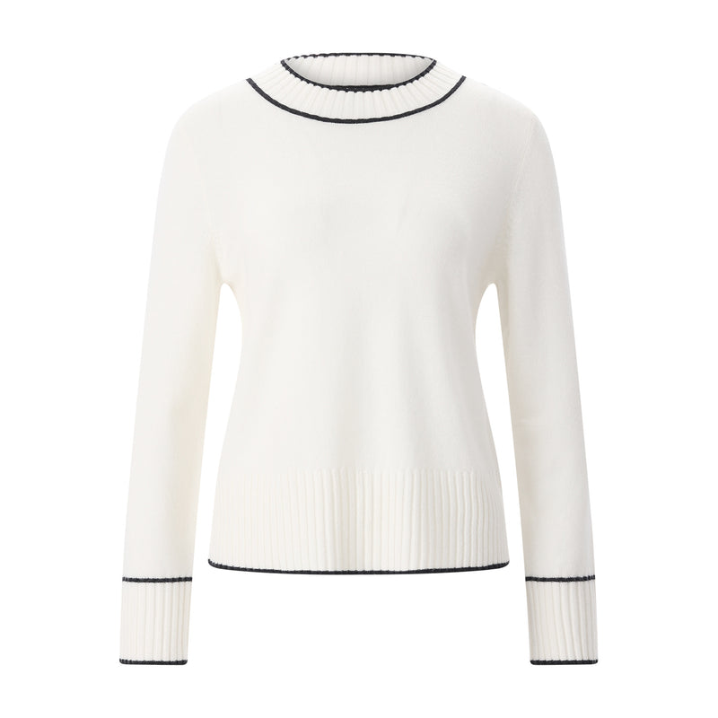 Pullover aus Schurwoll-Kaschmir-Mix 44 / Creme
