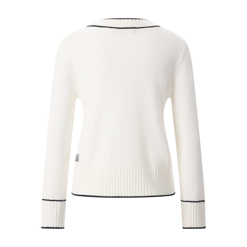 Pullover aus Schurwoll-Kaschmir-Mix 44 / Creme