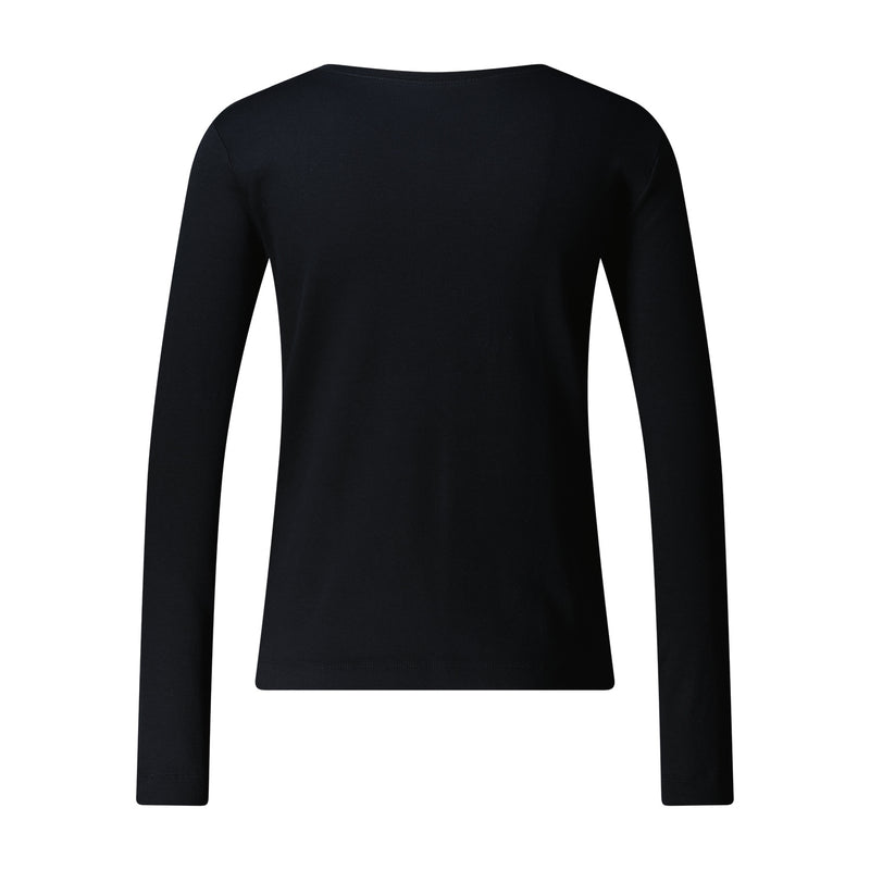 Langarmshirt aus Baumwoll-Mix 46 / Schwarz