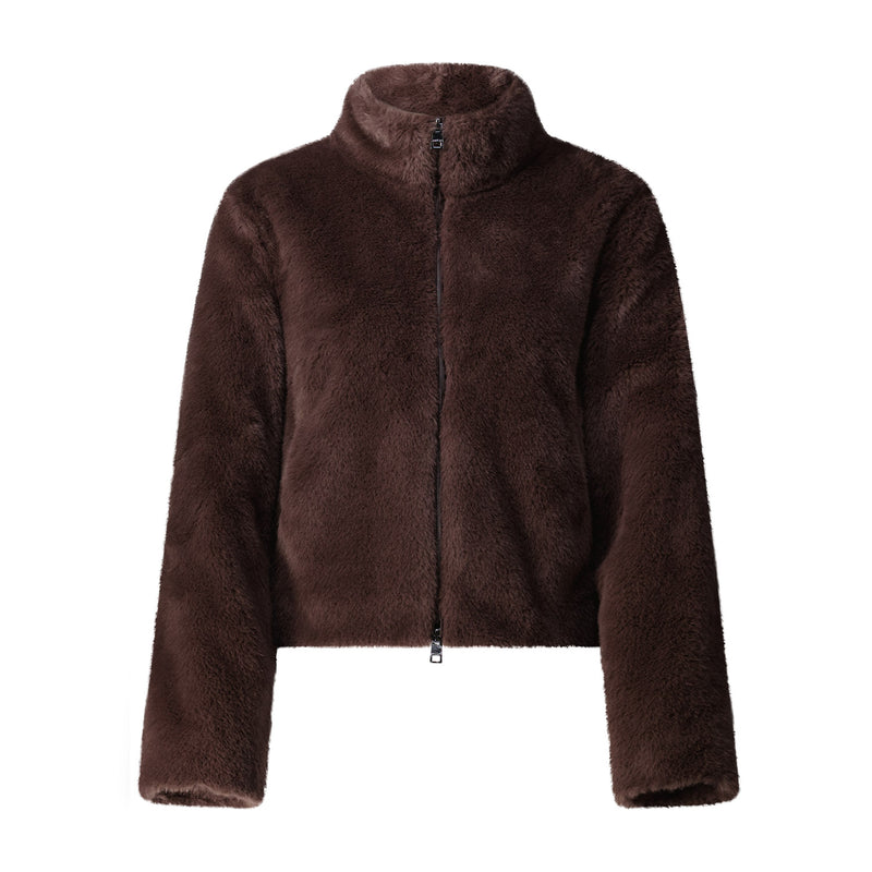 Jacke aus Kunstfell 42 / Dunkelbraun