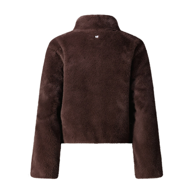 Jacke aus Kunstfell 42 / Dunkelbraun