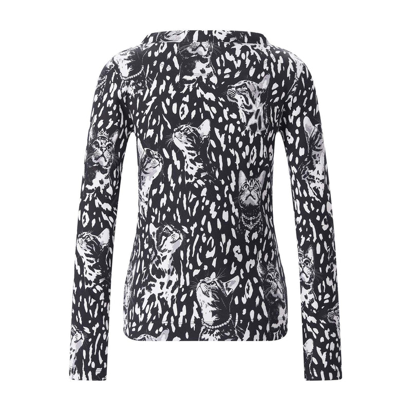 Marc Cain Langarmshirt aus Baumwoll-Mix Damen