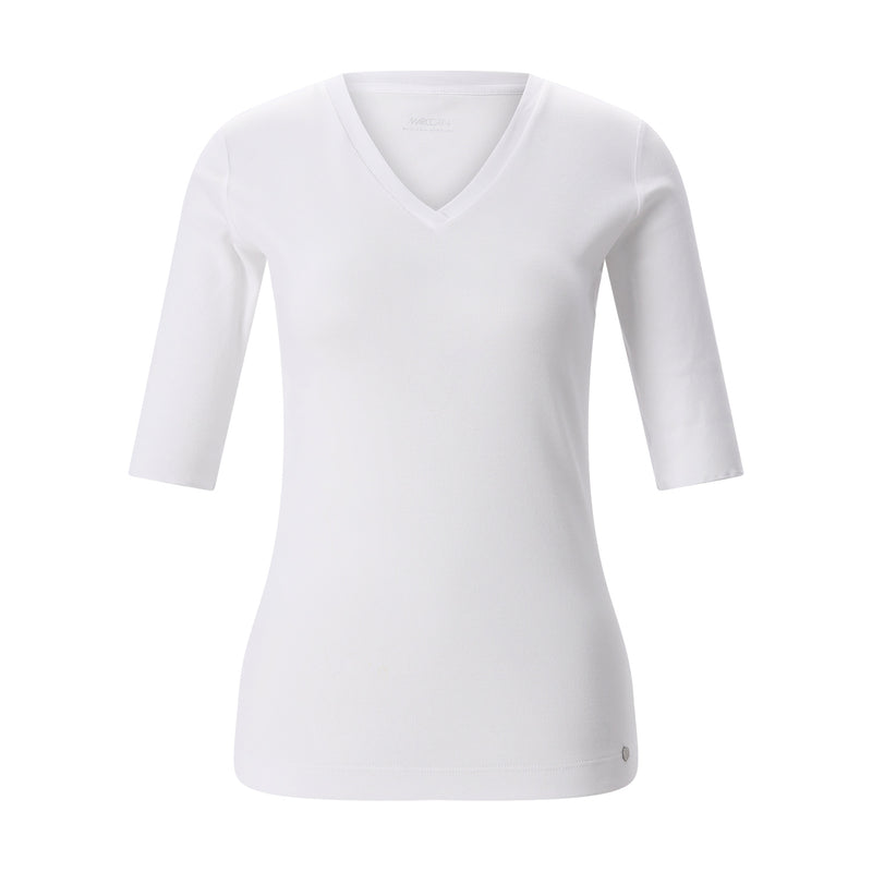 T-Shirt aus Baumwoll-Mix 46 / Weiß