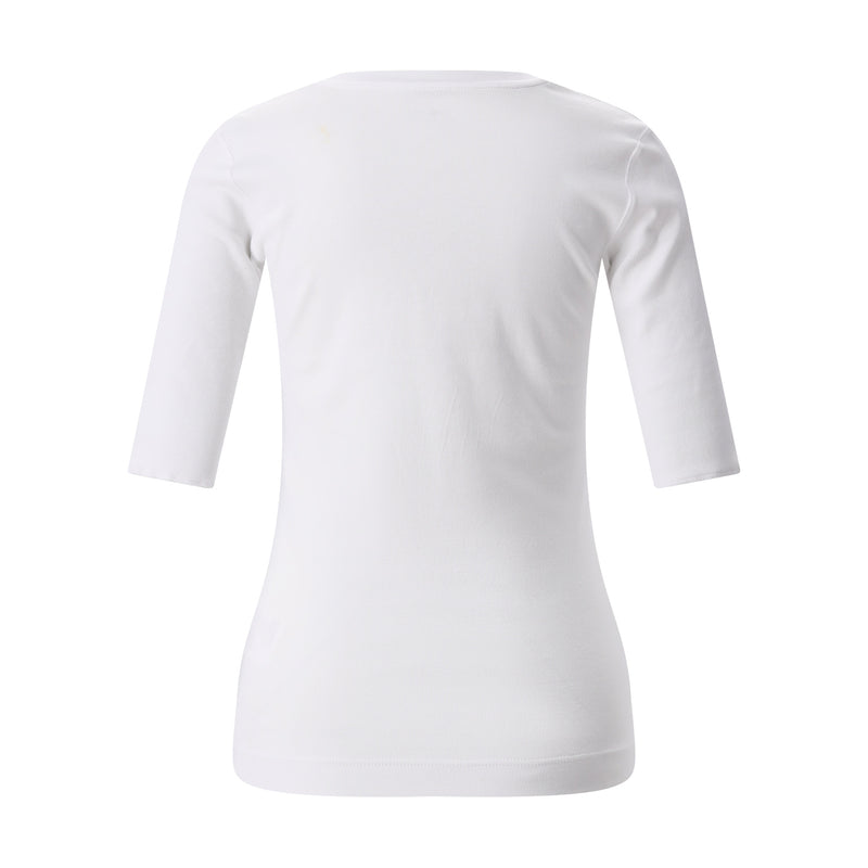 T-Shirt aus Baumwoll-Mix 46 / Weiß