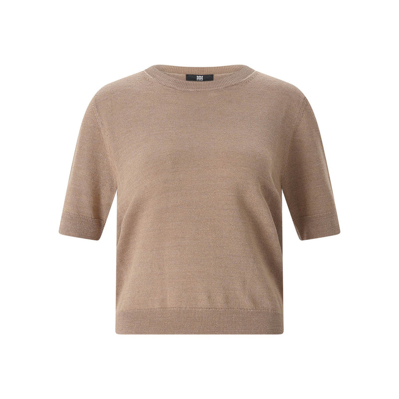 Riani Kurzarm-Pullover aus Leinenmix Damen