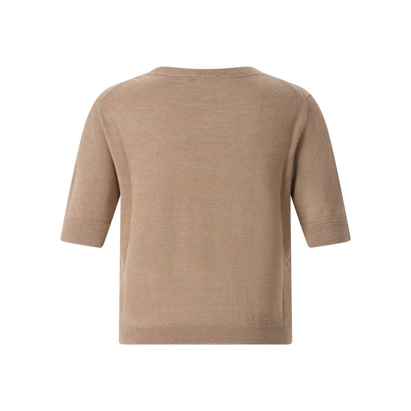 Riani Kurzarm-Pullover aus Leinenmix Damen