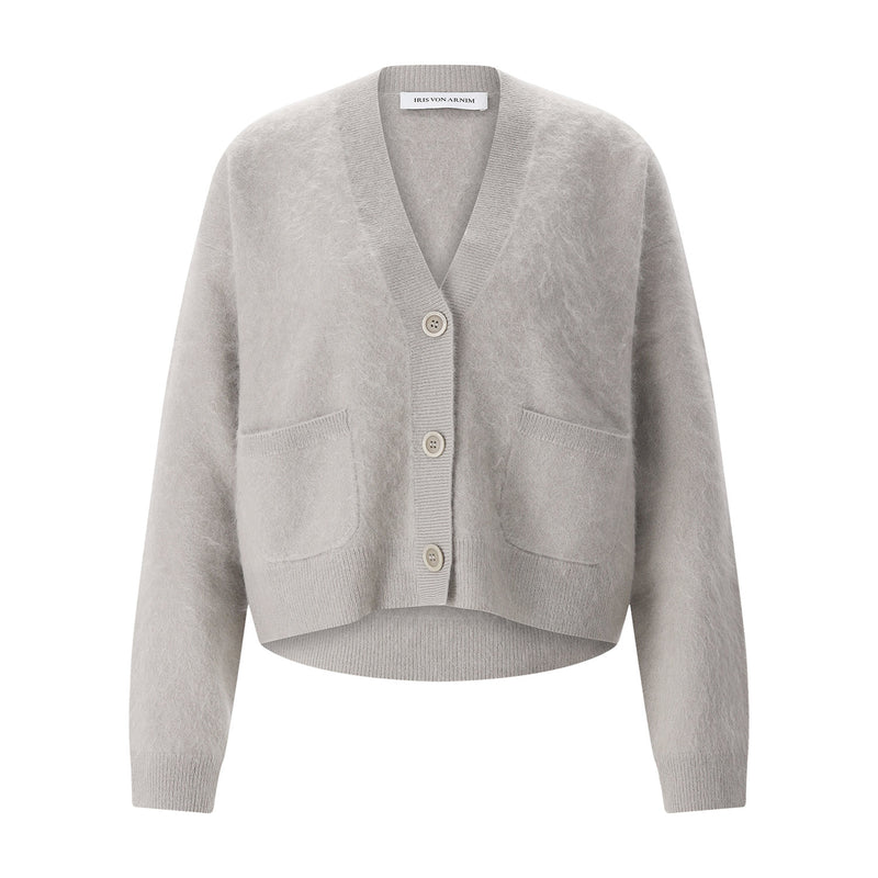 Strickjacke Seraphina aus Kaschmir L / Grau