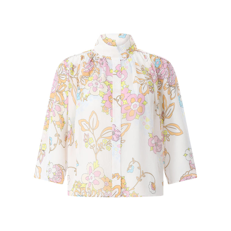 Bluse aus Seide 44 / Weiß