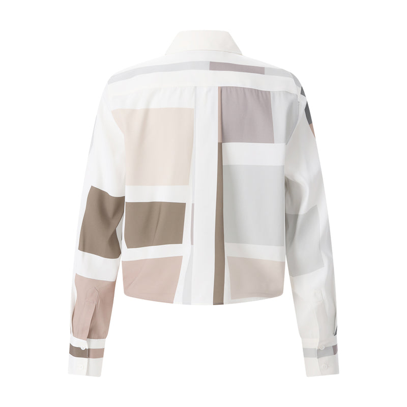Hemdbluse aus Seiden-Mix
