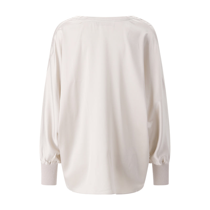 Seidenbluse Eva 44 / Beige
