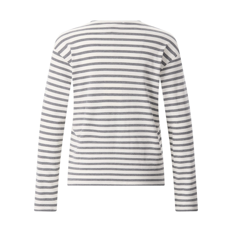 Closed Langarmshirt in Streifendesign Damen