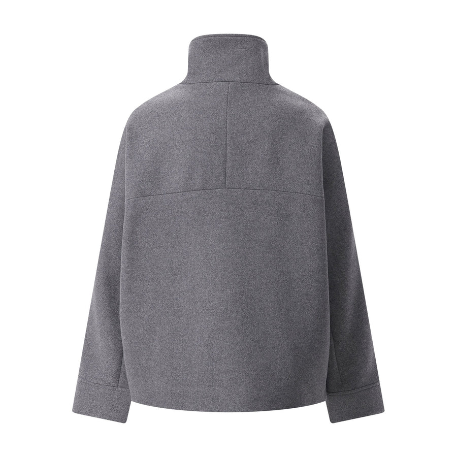 Jacke aus Woll-Mix M / Grau