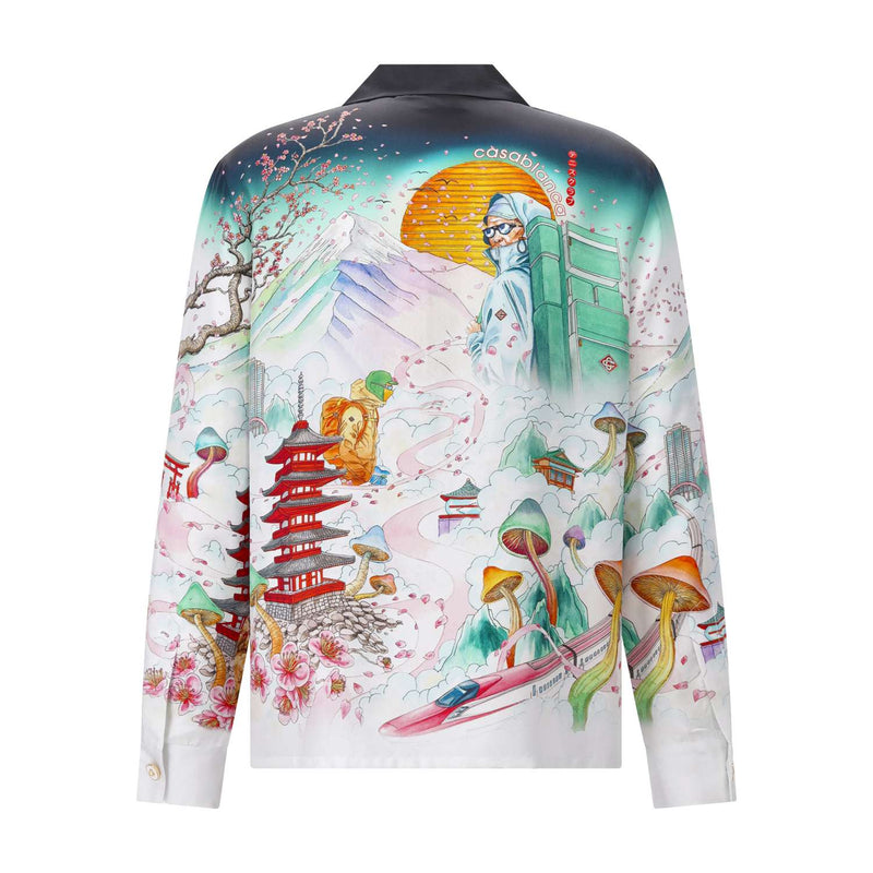 Casablanca Seidenhemd mit Print Herren