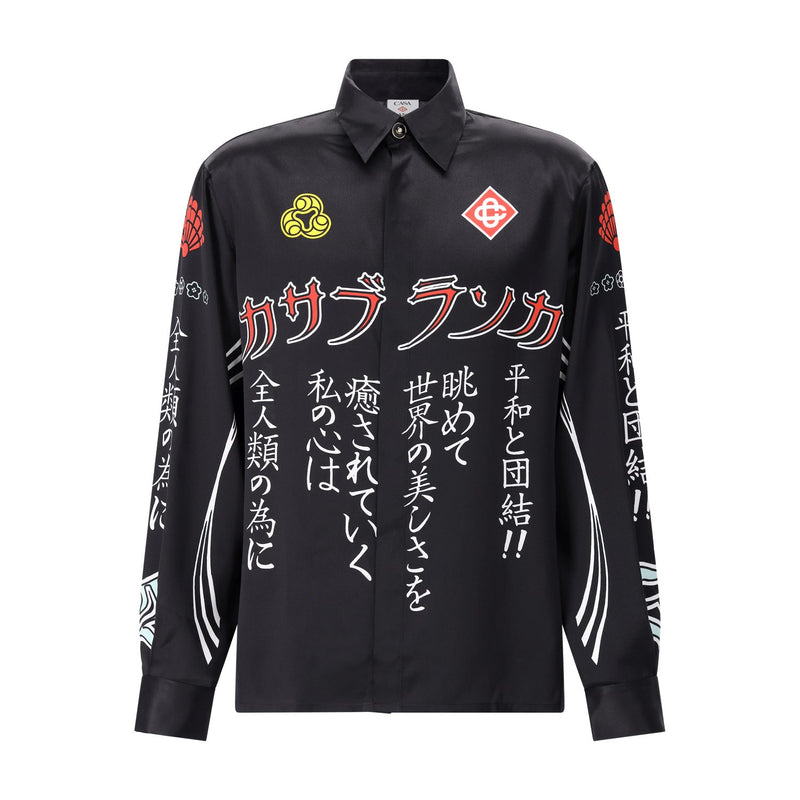 Casablanca Seidenhemd mit Print Herren