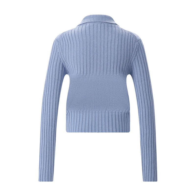Strickjacke aus Merinowoll-Kaschmir-Mix XL / Hellblau