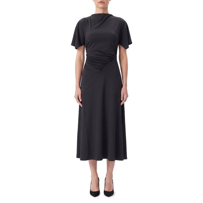 Victoria Beckham Midikleid mit Drapierung Damen
