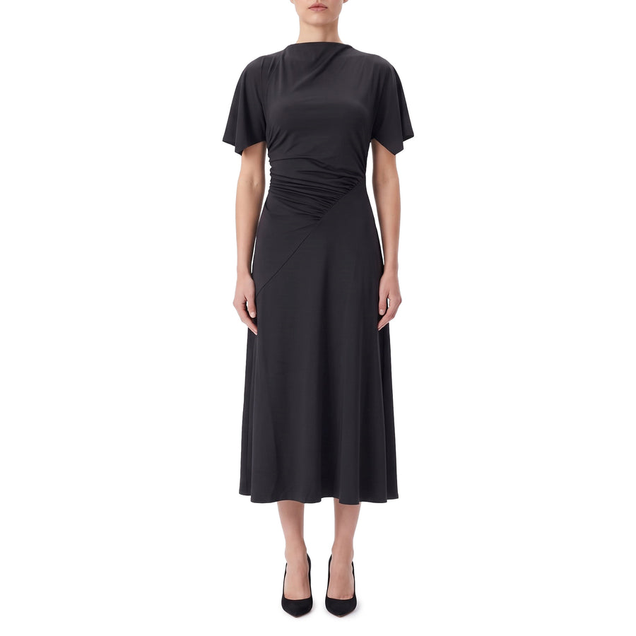 Victoria Beckham Midikleid mit Drapierung Damen