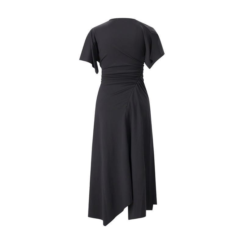 Victoria Beckham Midikleid mit Drapierung Damen