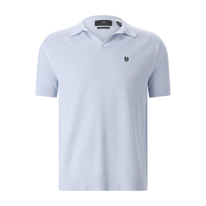 Poloshirt aus Seide und Baumwolle 3XL / Hellblau