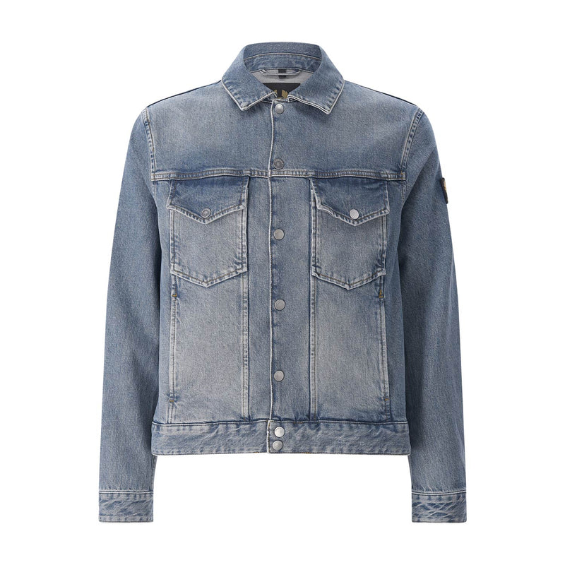 Jeansjacke Piston mit Logo XXXL / Blau