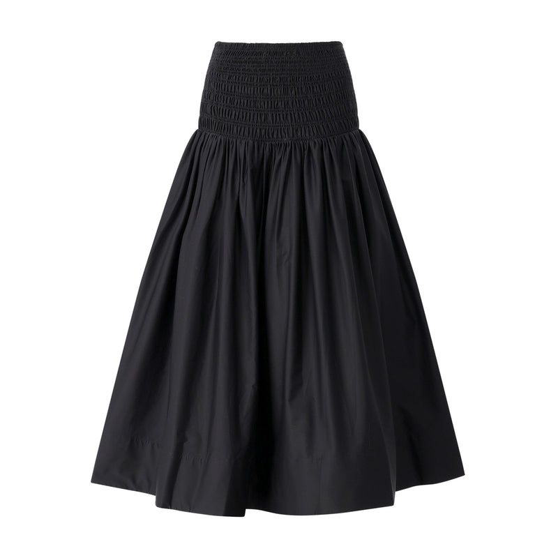 self-portrait Maxirock mit gesmoktem Bund Damen