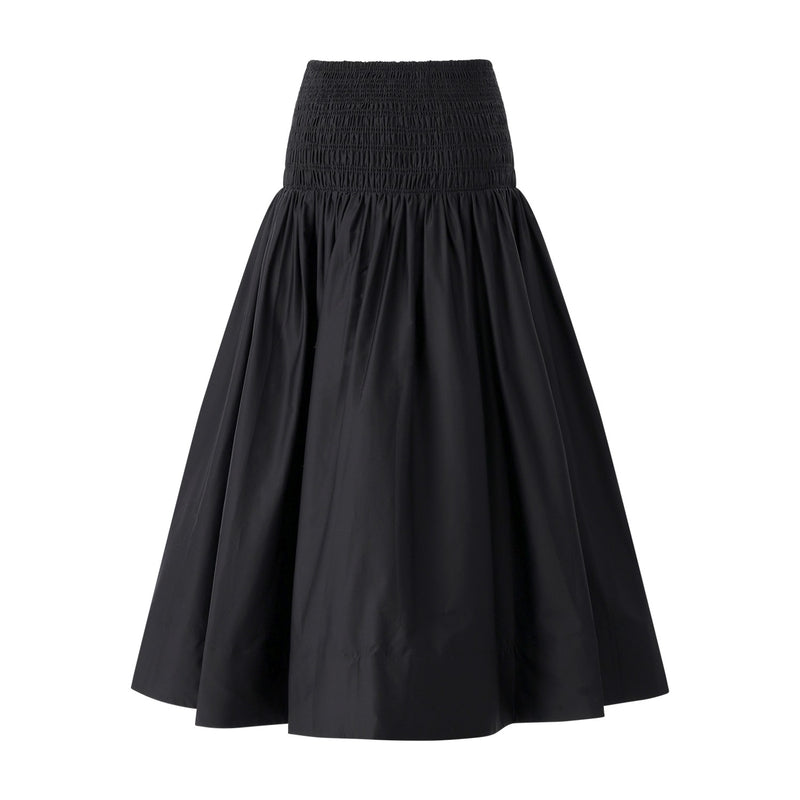 self-portrait Maxirock mit gesmoktem Bund Damen