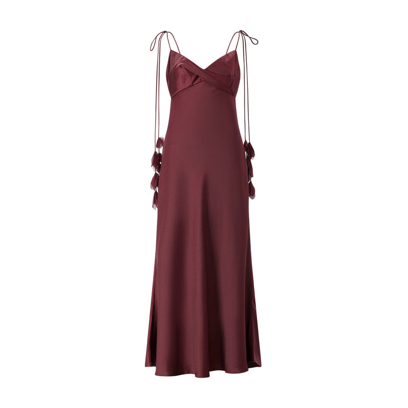 self-portrait Maxikleid aus Satin Damen