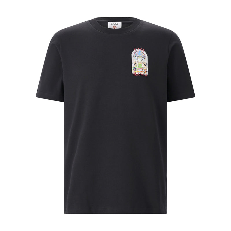 Casablanca T-Shirt Black Tennis Herren