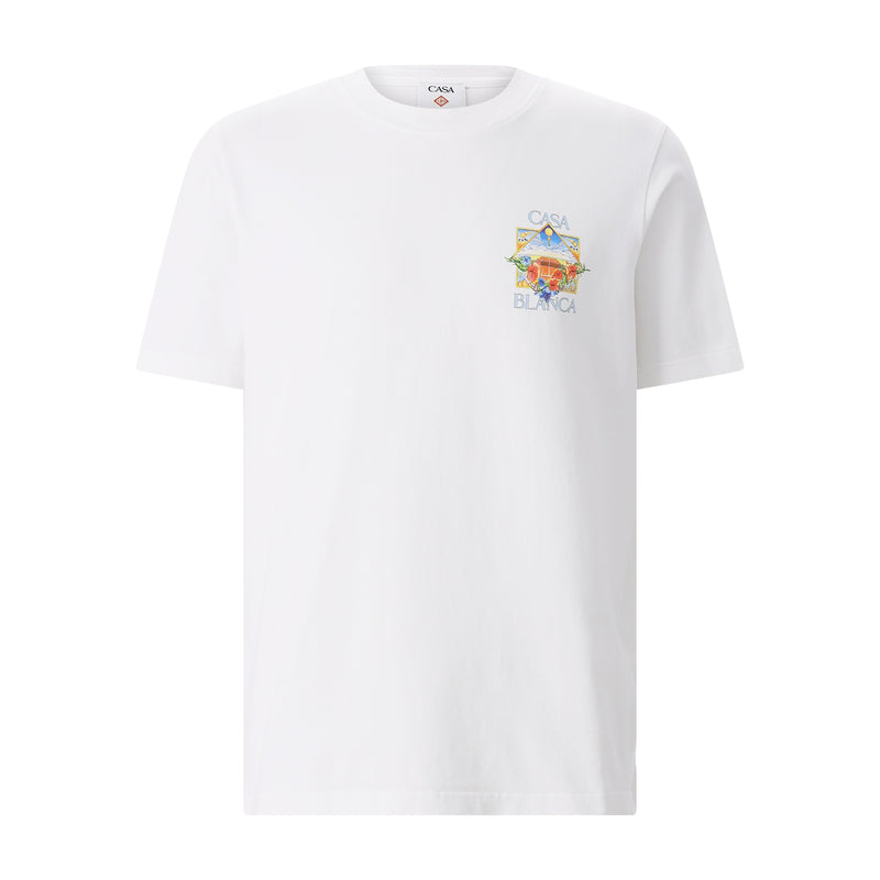 Casablanca T-Shirt White Flower Herren