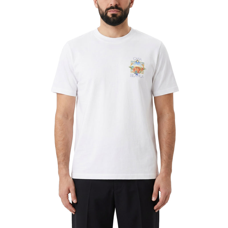 Casablanca T-Shirt White Flower Herren