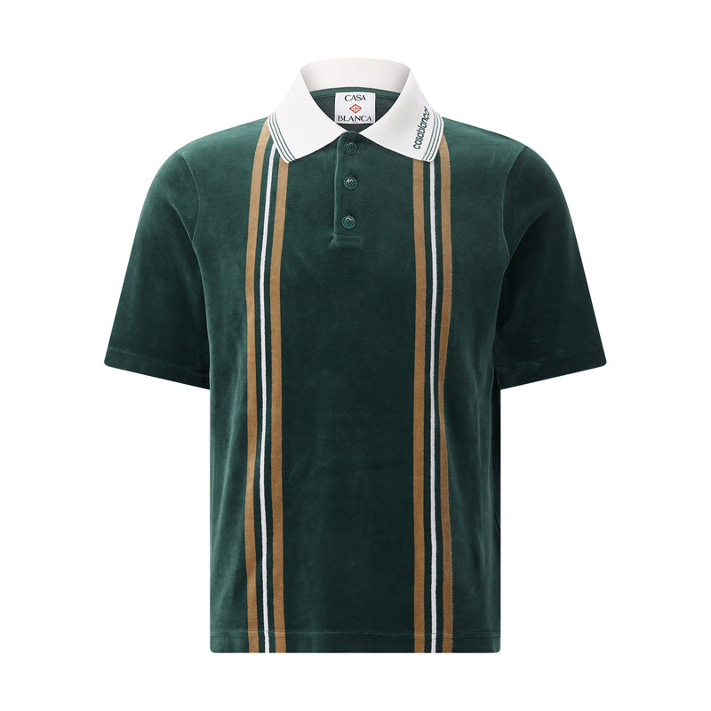 Poloshirt aus Baumwoll-Mix 3XL / green/brown/off-white