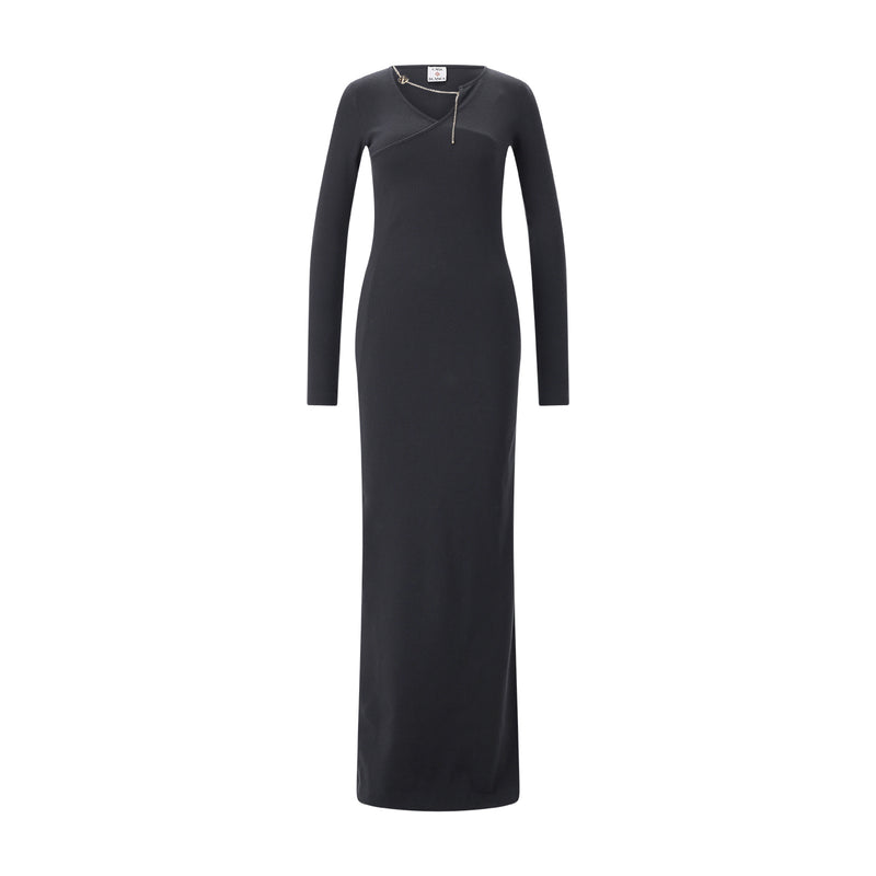 Kleid aus Baumwoll-Mix L / Schwarz