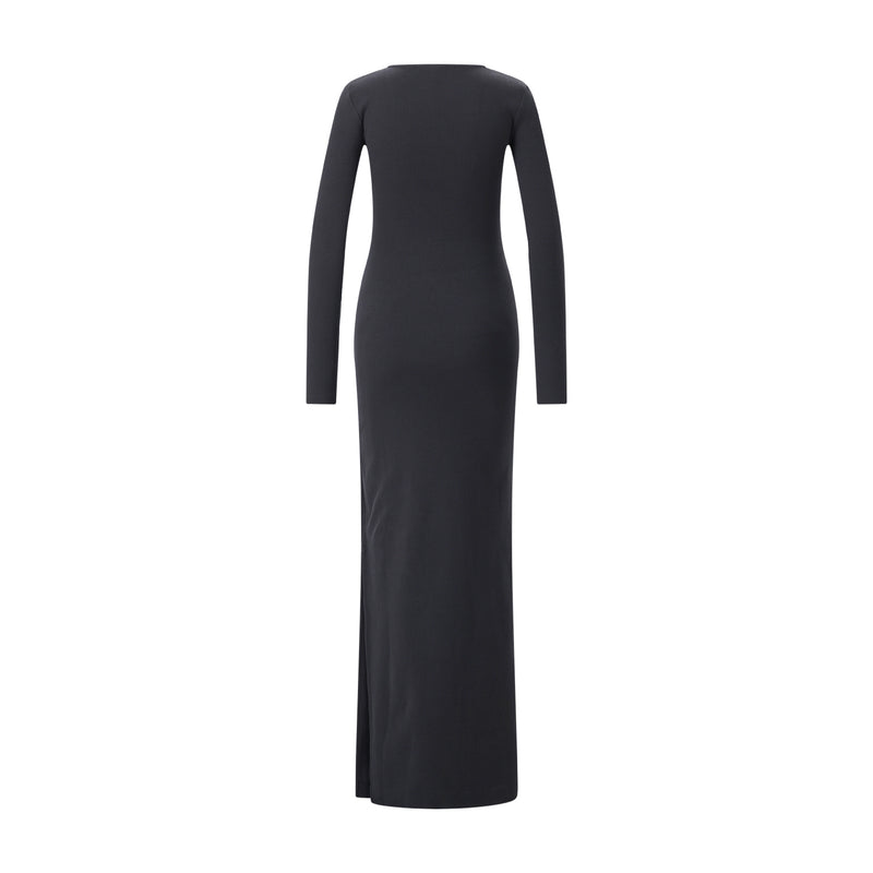 Kleid aus Baumwoll-Mix L / Schwarz