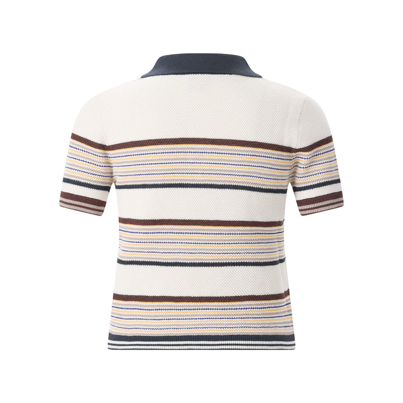 Poloshirt aus Baumwoll-Mix XL / Creme